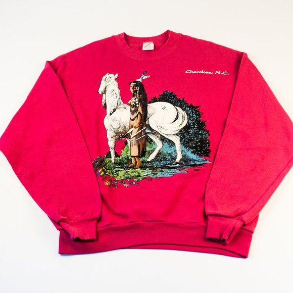 Vintage Cherokee NC Crewneck Sweatshirt - Picture 1 of 3